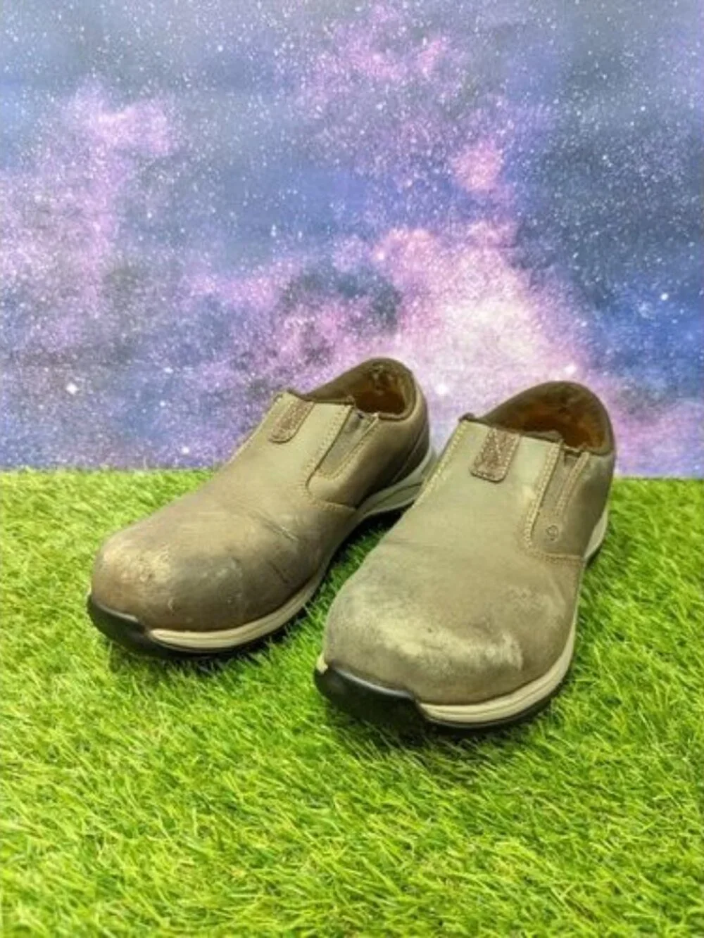 Red Wing Comfort Pro Nutmeg Oxford Slip on Work Shoe Women's Size 8 Keen Insoles
